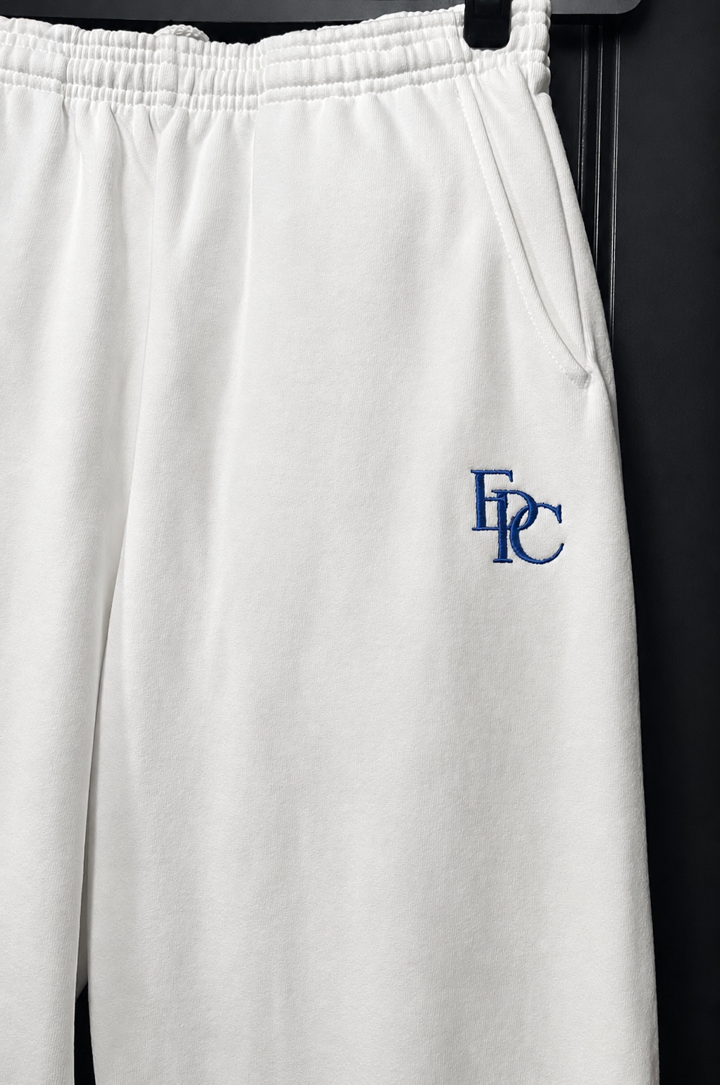 EPC Signature Sweatpant | Ivory White & Royal Blue