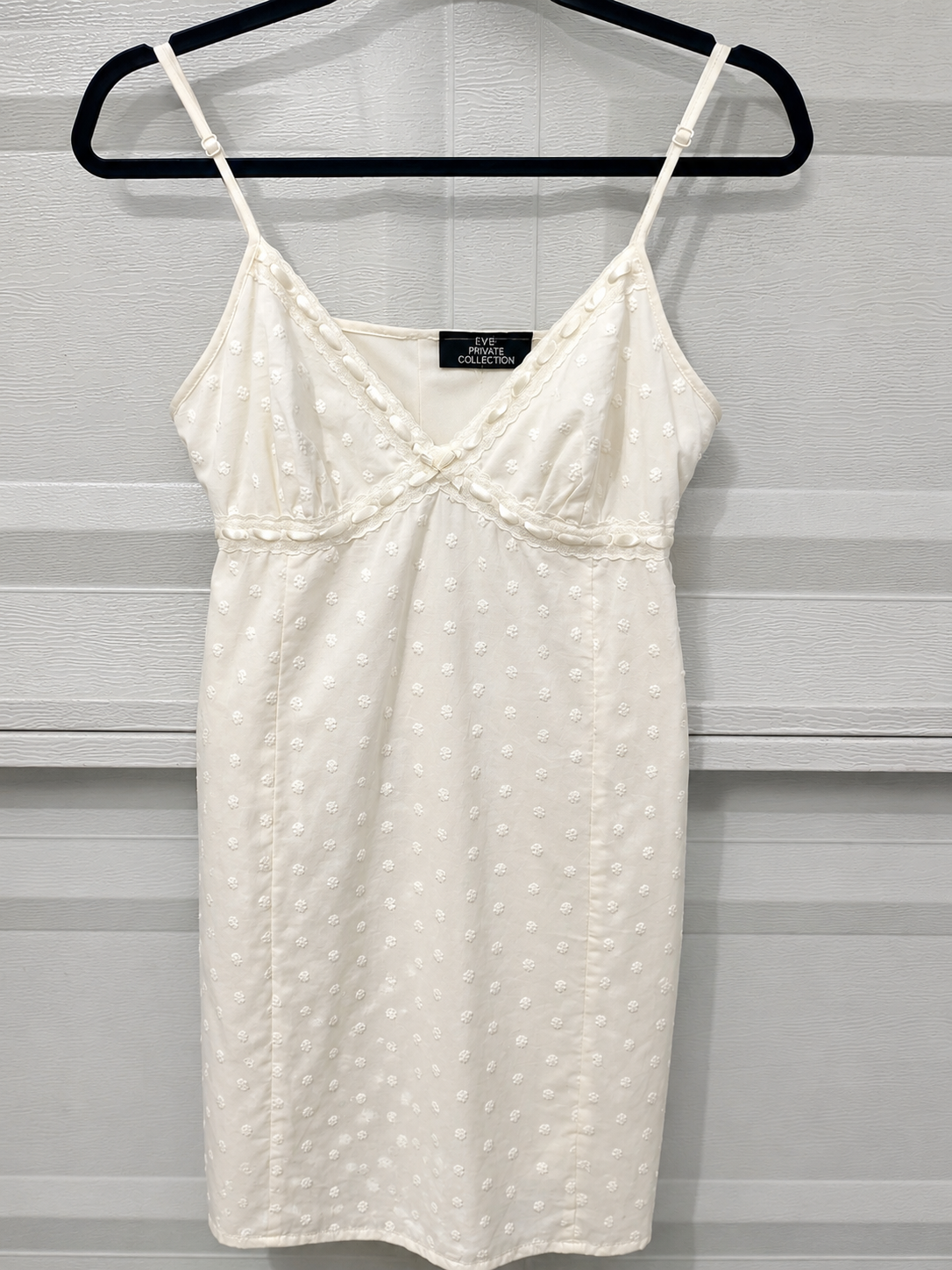 Curated Swiss-Dot Babydoll Mini Dress