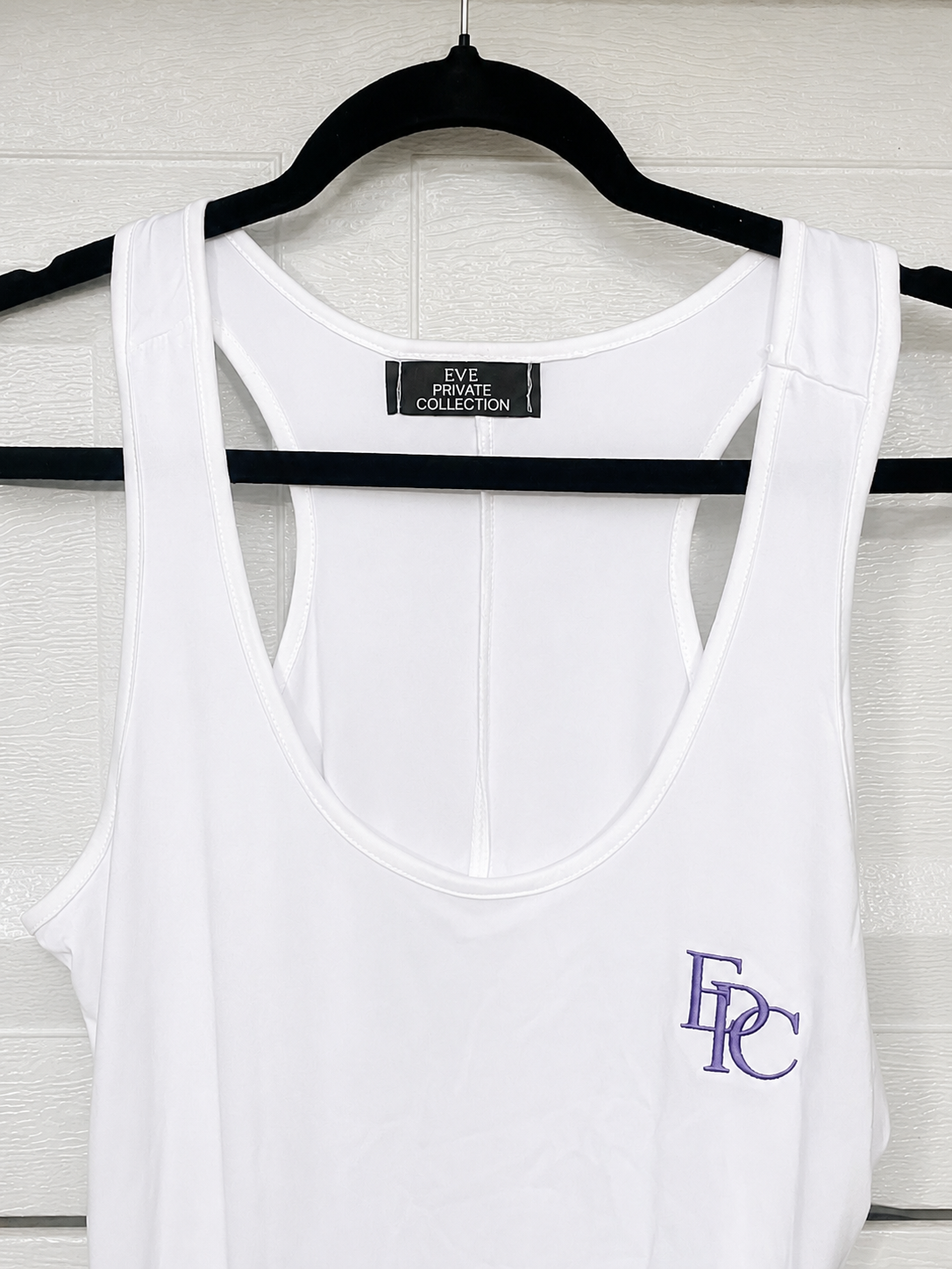 EPC House Crest Maxi Dress – White & Deep Amethyst