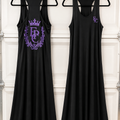 EPC House Crest Maxi Dress – Black & Deep Amethyst