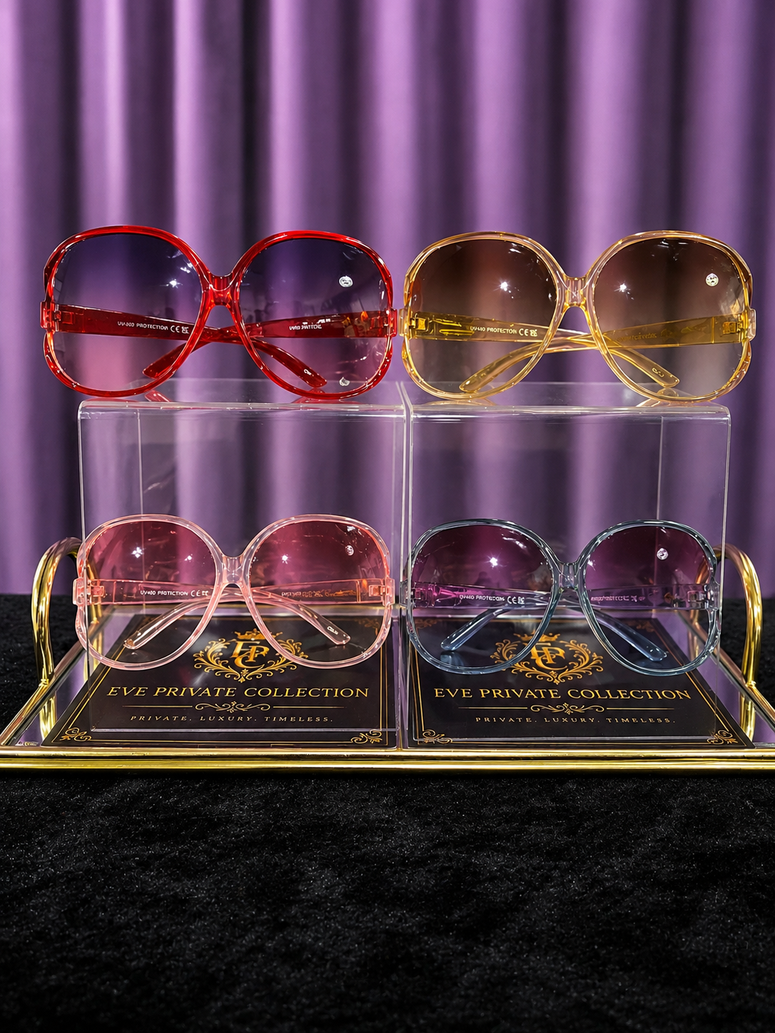 Curated Retro Oversized Round Sunglasses | Eve Private Collection