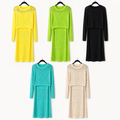House Open-Knit Cropped Top & Maxi Skirt Set