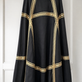 EPC Ornate Trim Maxi Skirt – Obsidian Black & Antique Gold