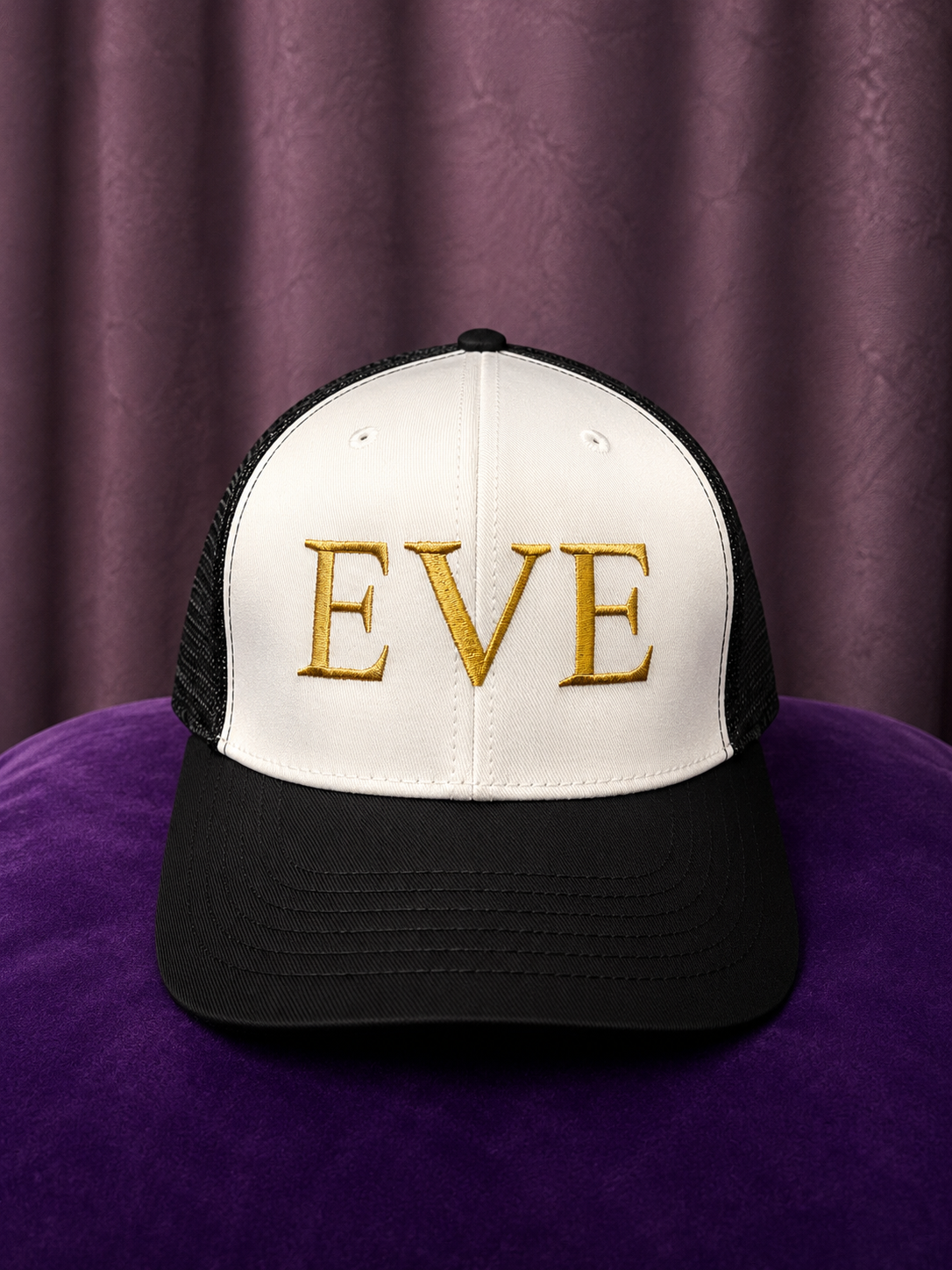 EVE Gold Mesh Cap | Luxury Signature Edition