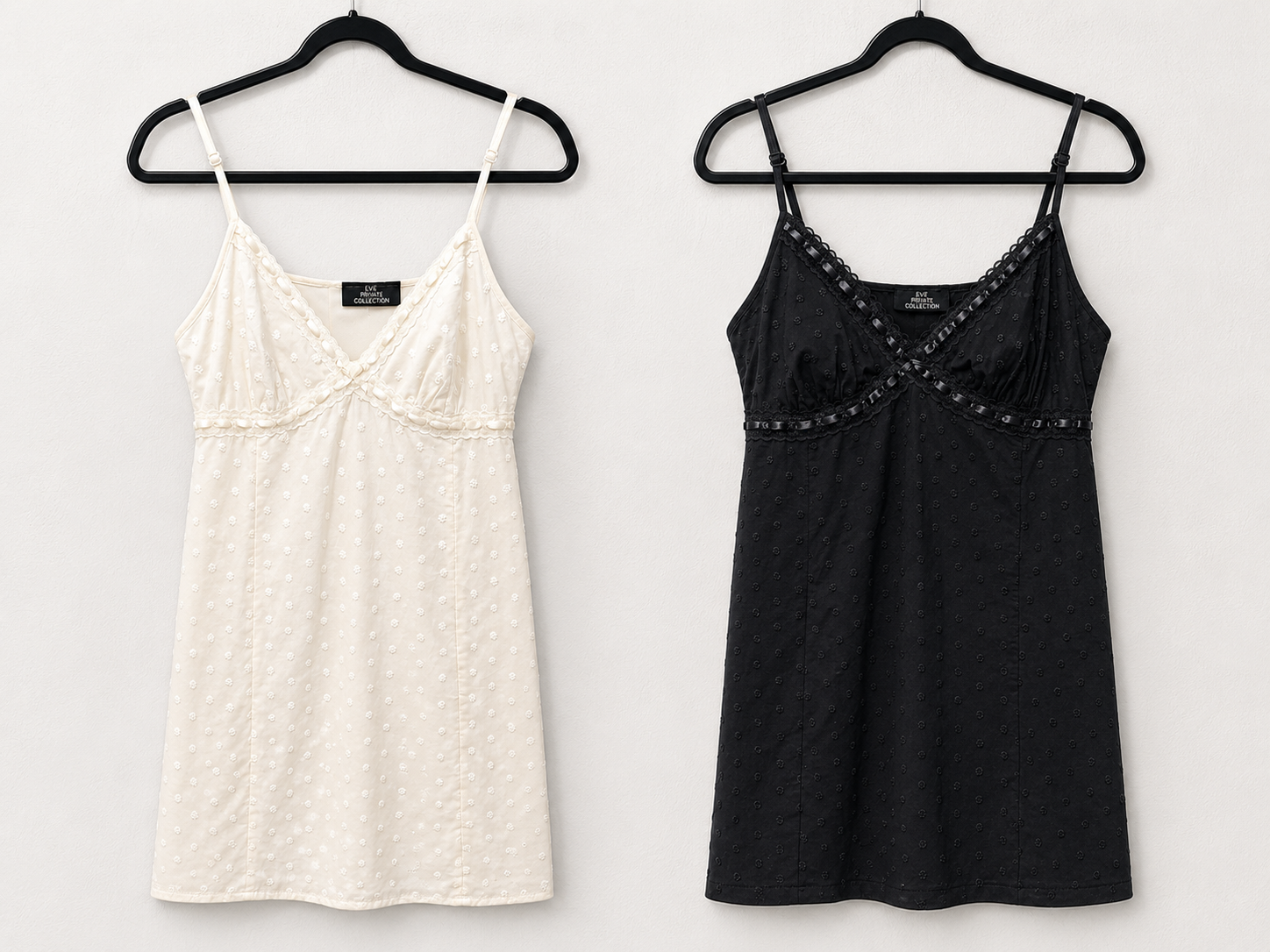 Curated Swiss-Dot Babydoll Mini Dress
