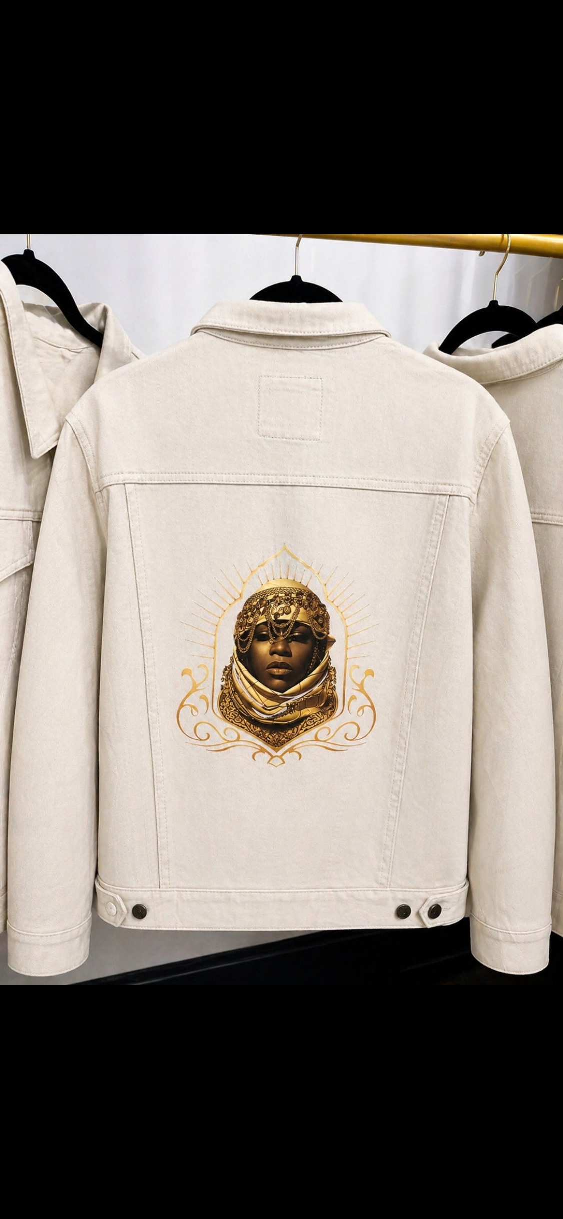 EVE PRIVATE COLLECTION - Men's House Crest Creme Denim Jacket
