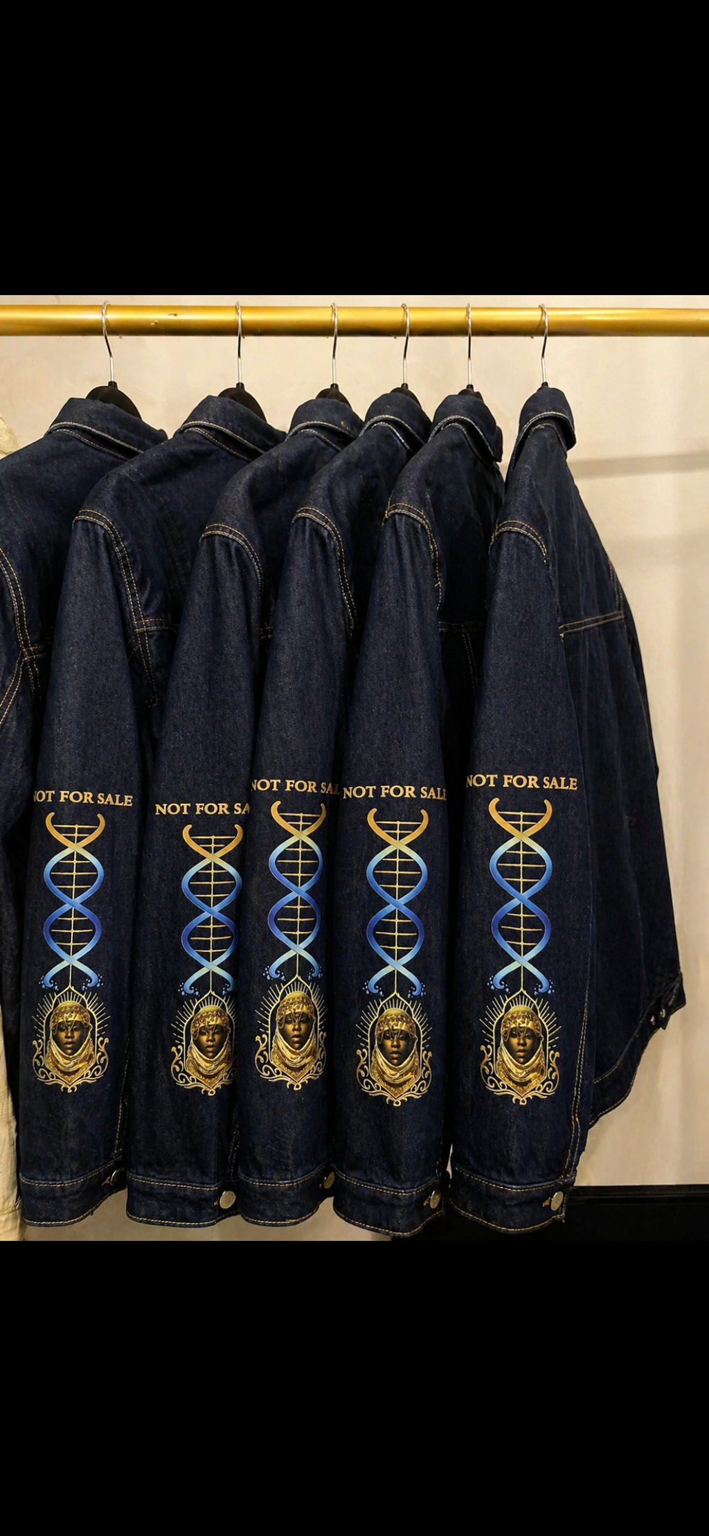 EVE PRIVATE COLLECTION - Women's "NOT FOR SALE' Cropped Denim Jacket
