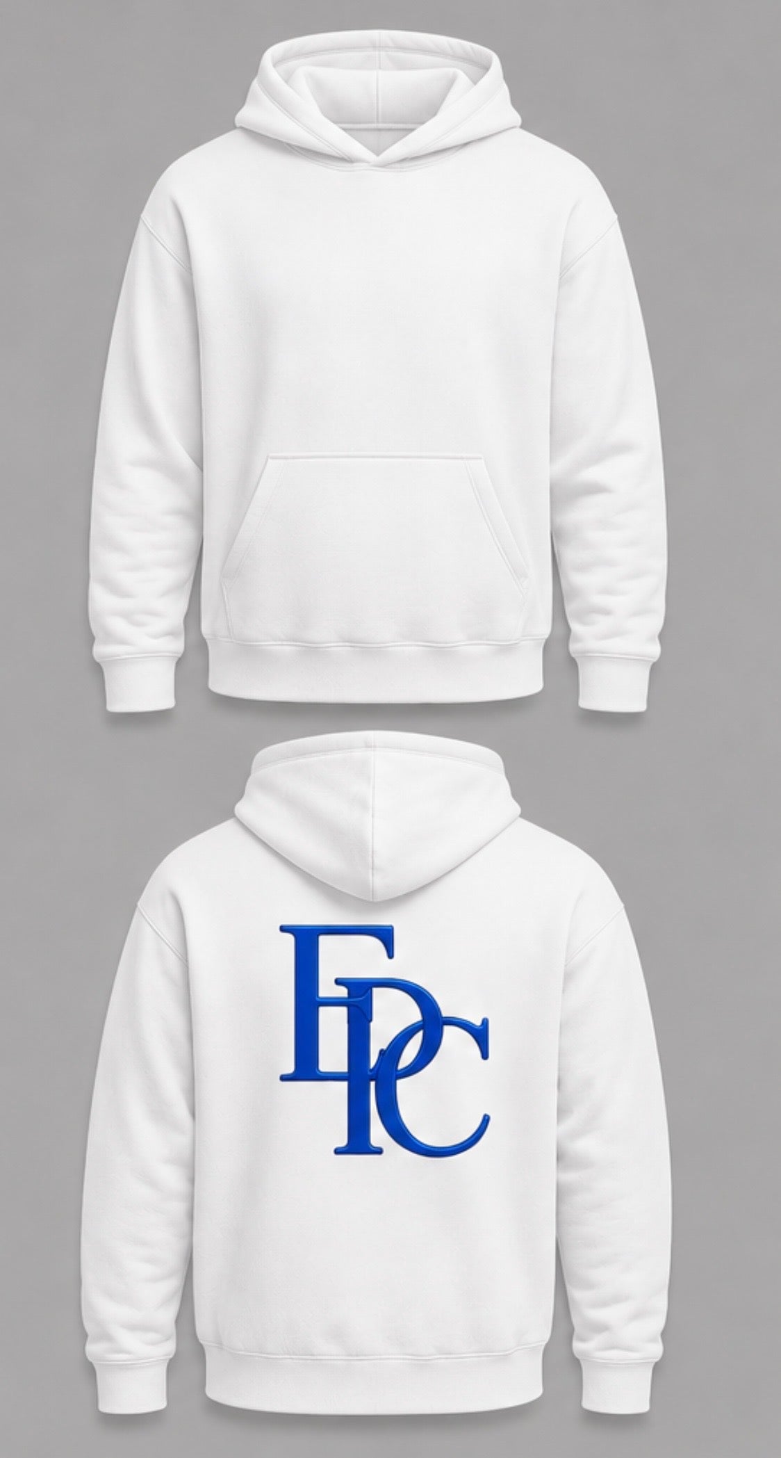 EPC Signature Hoodie | White & Royal Blue