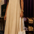 EPC Signature Open-Back Halter Maxi Dress – Ivory Crème